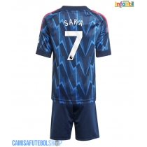 Camisa de time de futebol Arsenal Bukayo Saka #7 Replicas 2º Equipamento Infantil 2025-26 Manga Curta (+ Calças curtas)